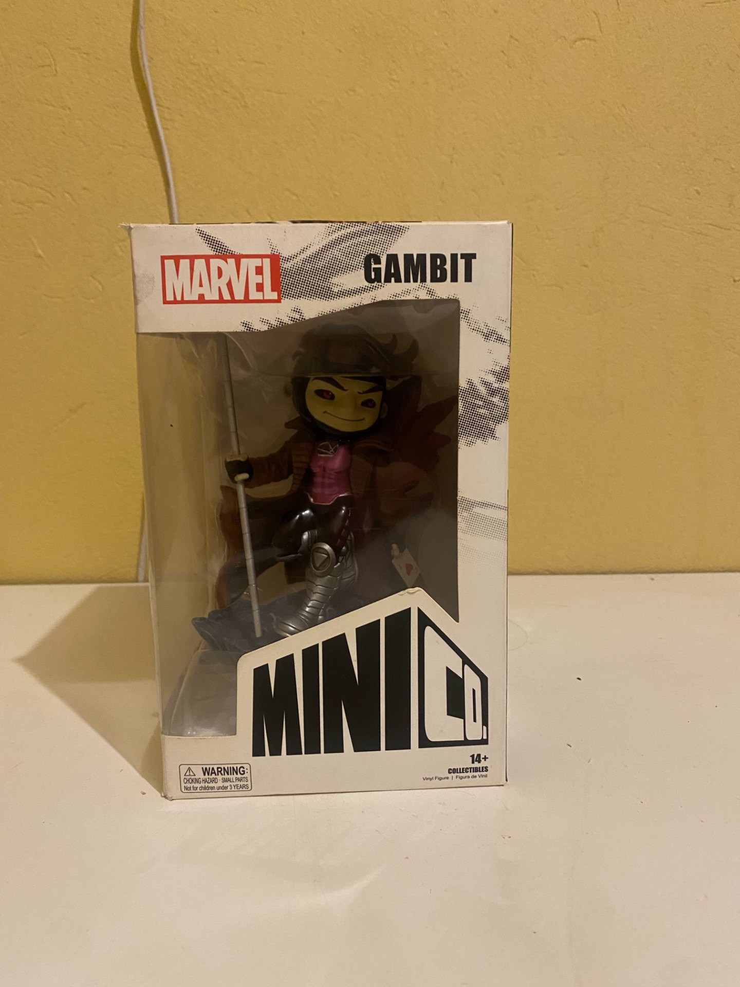 Lot of 3 Boxed Bobble‑Heads — Dexter, Captain America & Marvel Gambit (Boxes damaged)