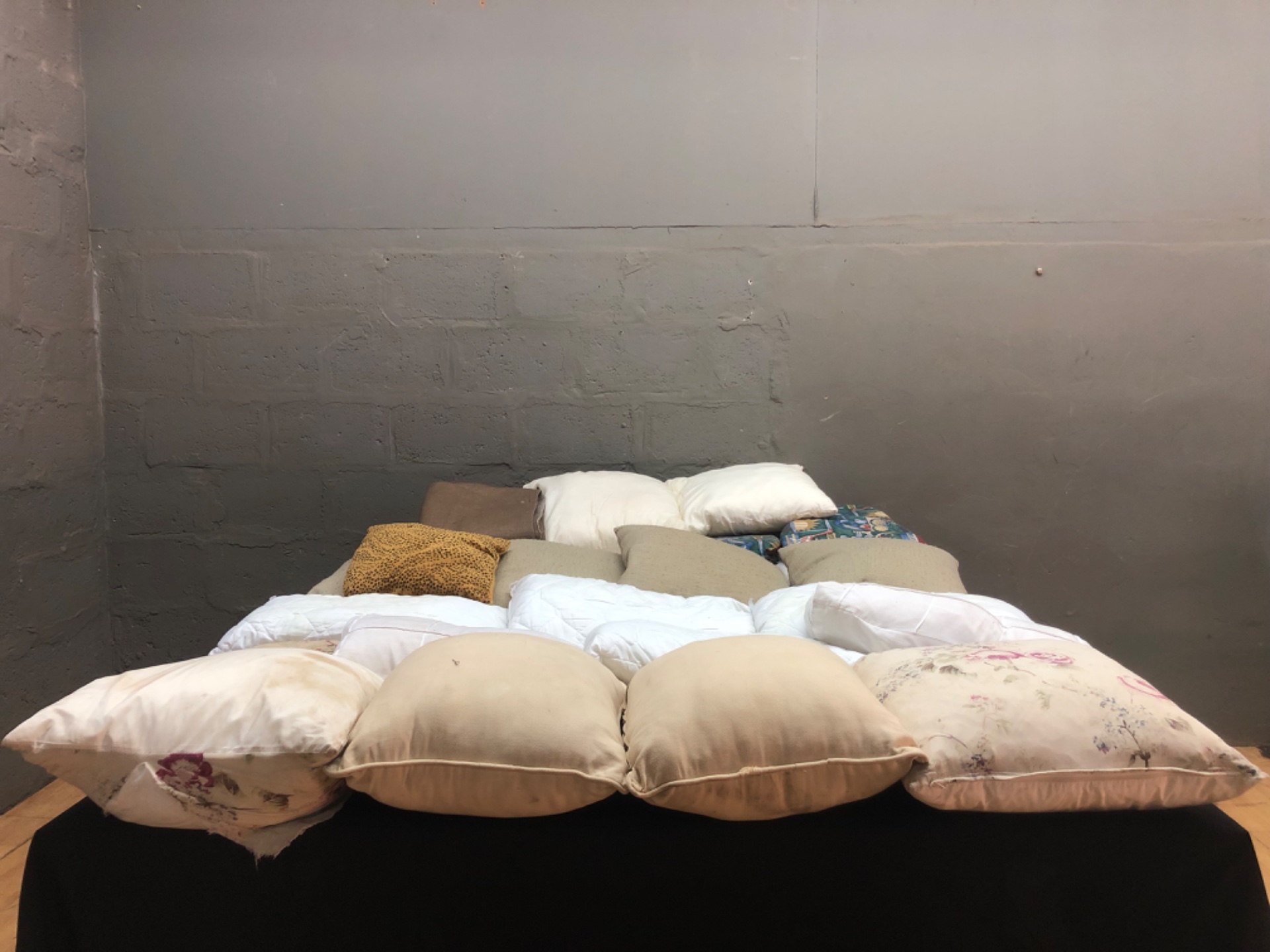 Lot of 11 Assorted Scatter Cushions & Seat Pads – mixed designs, used with stains & some tears