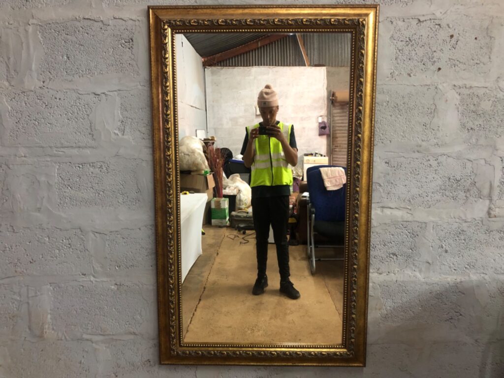 Large Ornate Gilt Moulded Wall Mirror – 90 x 140 cm