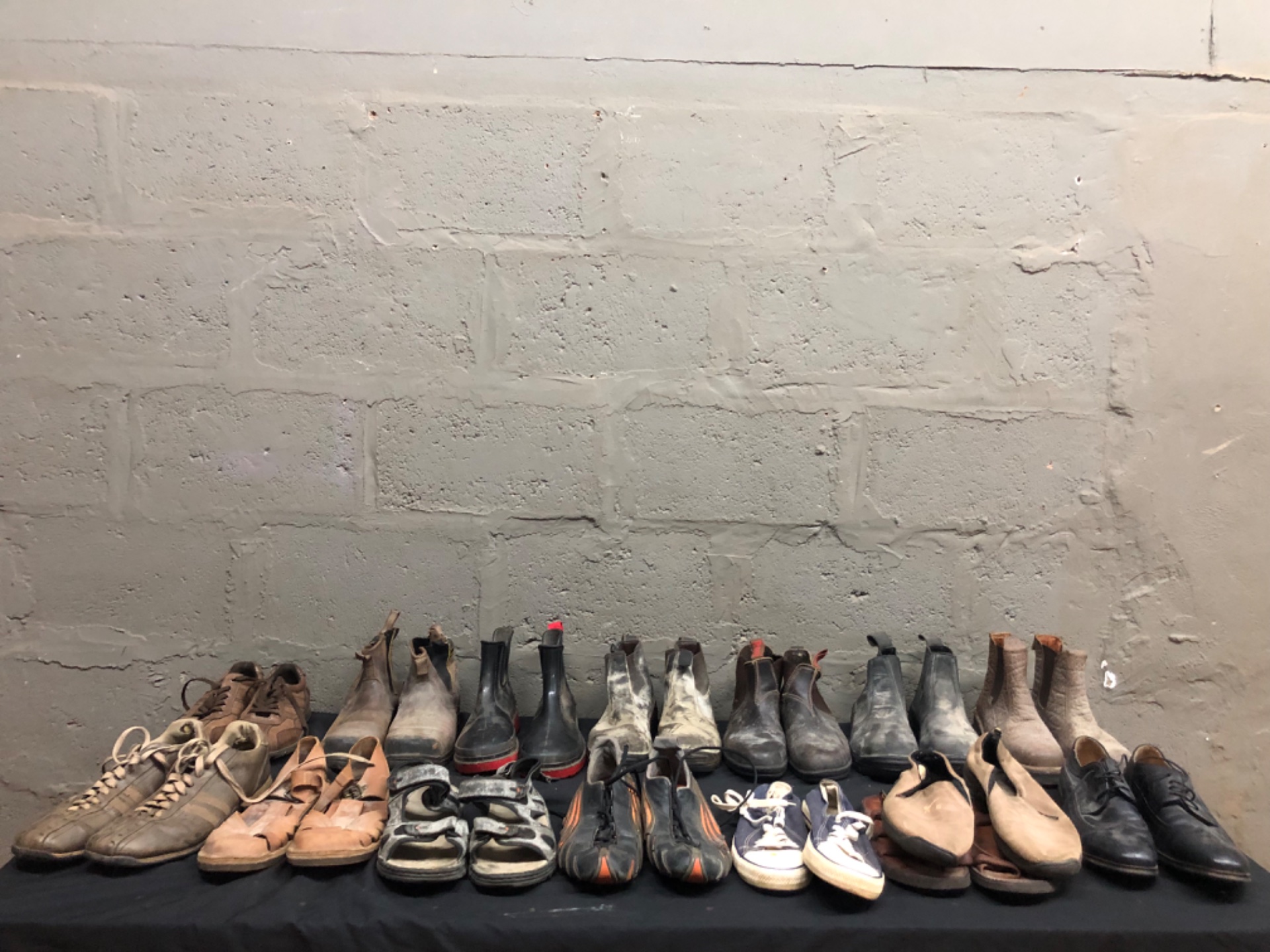 Mixed Lot — 15 Pairs Used Shoes (Assorted Boots, Sneakers, Sandals, Dress)