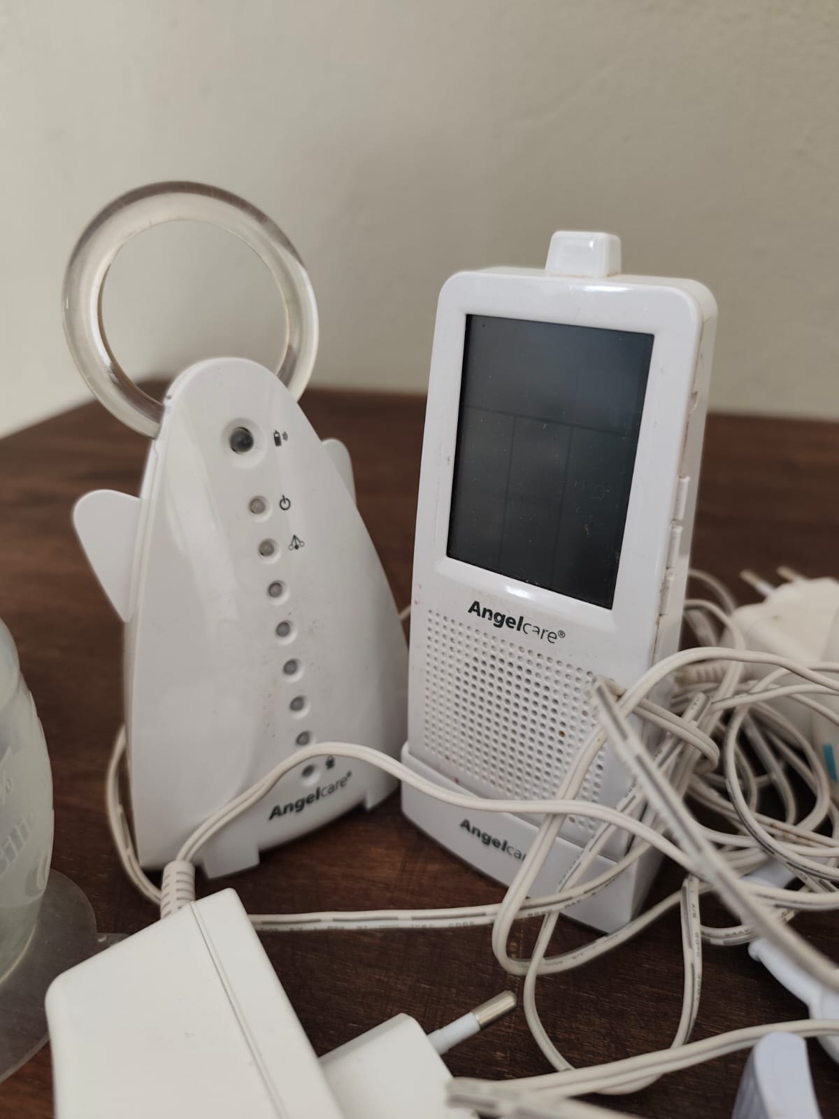 Angelcare Baby Monitor (parent + sensor) with Mixed Baby Accessories — Used, Worked Last Time