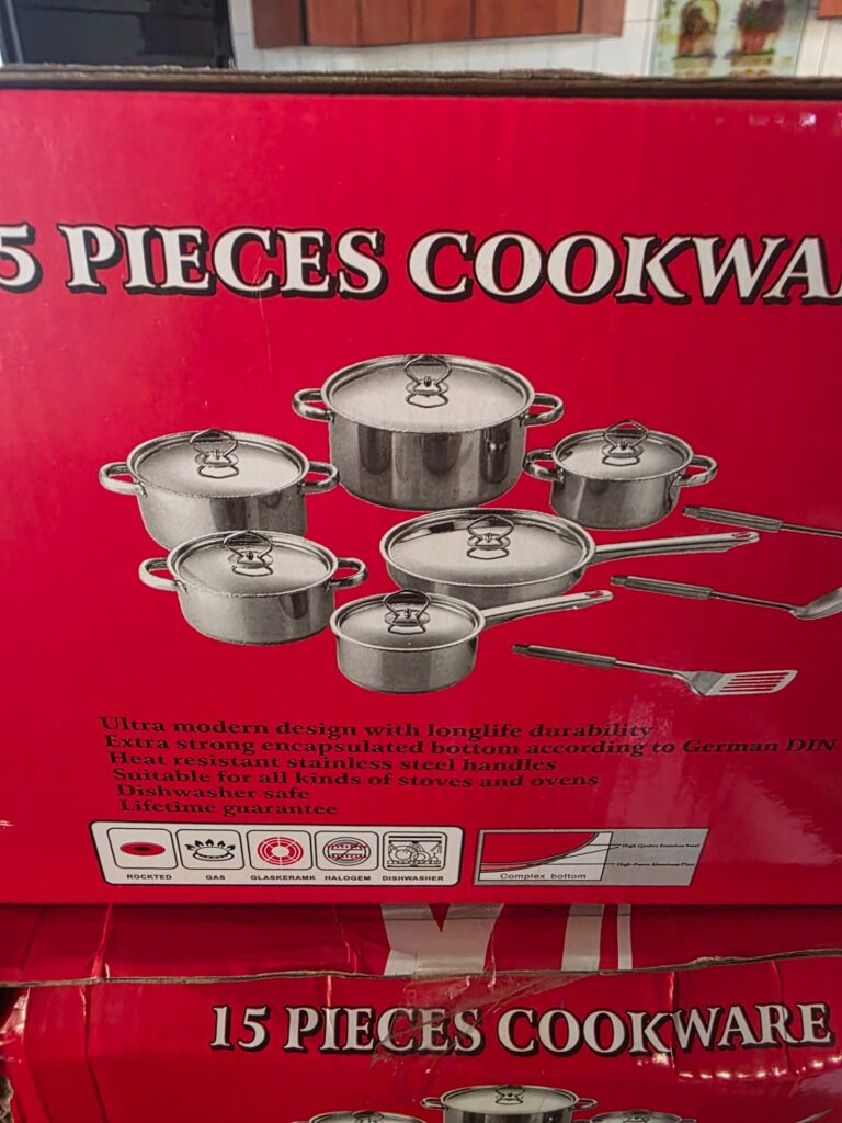 2x Dolphin Princess 15-piece Stainless Steel Cookware Sets — Brand New & Sealed (boxes creased)