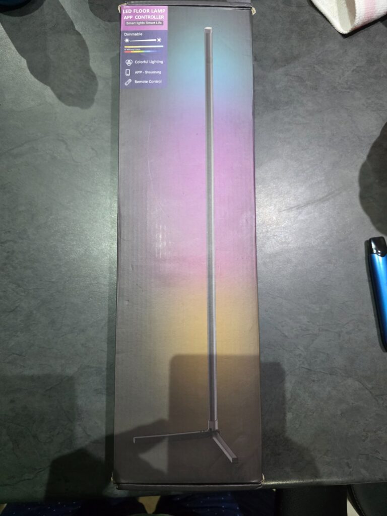 LED Floor Lamp (RGB) — App + Remote Control, 100cm — New, Warehouse Tested