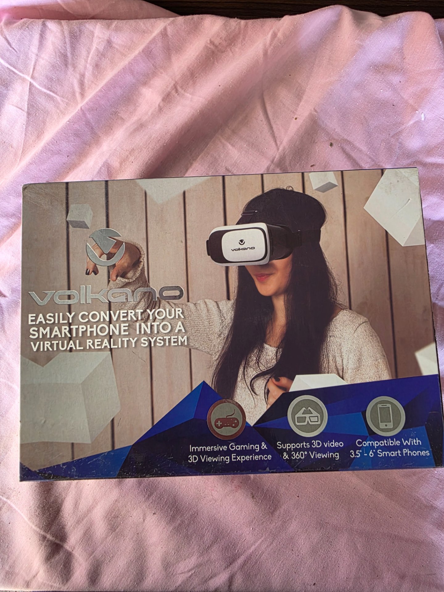 Volkano Smartphone VR Headset — Brand New (sealed plastic) in Original Box, Box Shows Wear