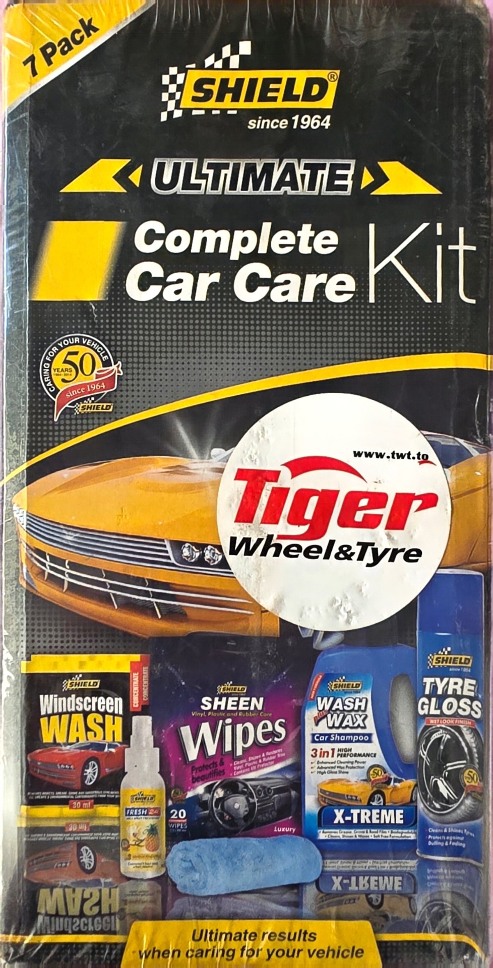 Shield Ultimate Complete Car Care Kit (7-Pack) SH921 — Factory-sealed boxed kit