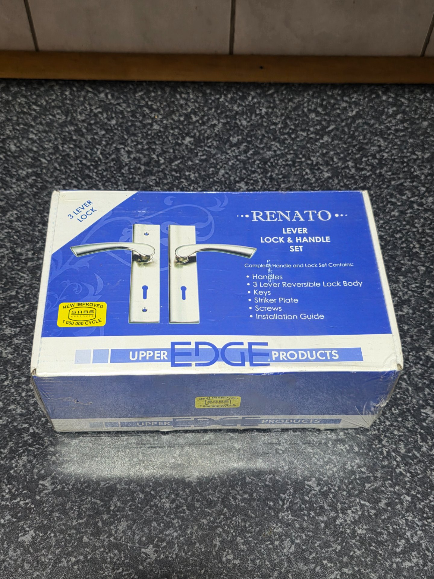 RENATO (Upper EDGE) Lever Lock & Handle Set — Boxed, Sealed (minor box wear)