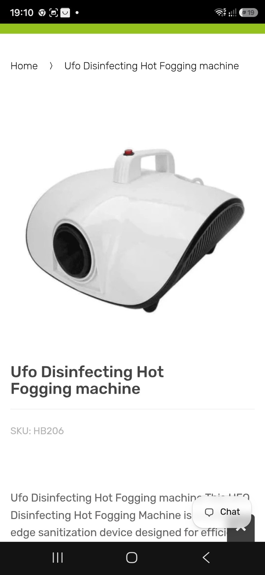 UFO Disinfecting Thermal Hot Fogging Machine (tested) — includes fogging solution & accessories