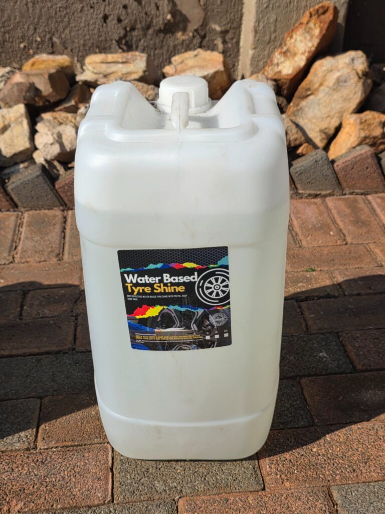 25 L jerry‑can – Water Based Tyre Shine (sealed, tamper seal intact, SDS available)
