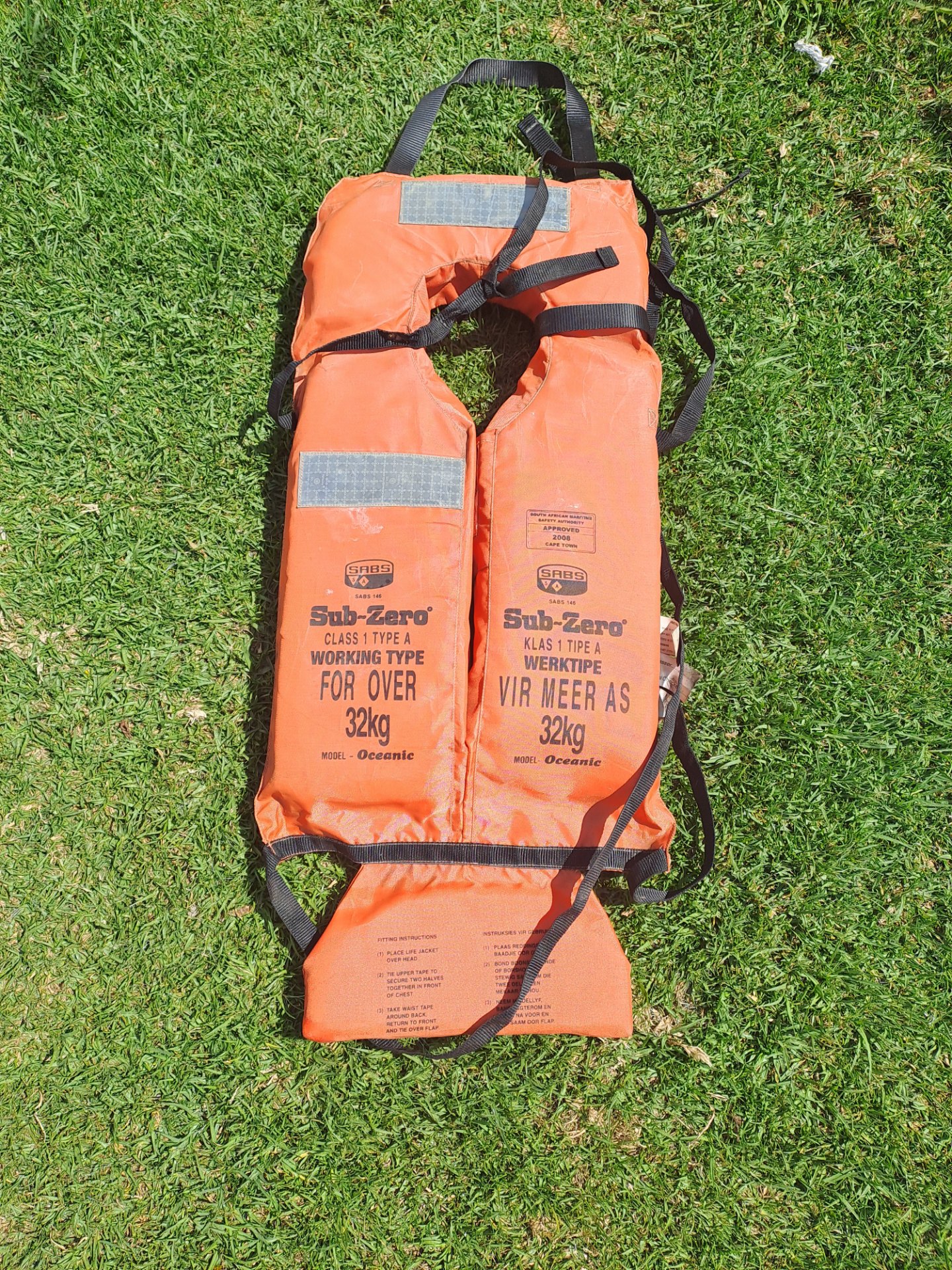 Sub-Zero Oceanic SABS 146 Class 1 Type A Life Jacket – 32kg (Used, Untested)