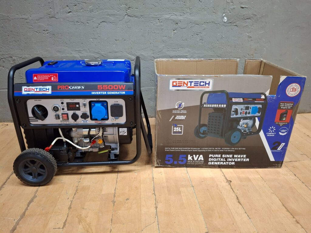 Gentech PROSeries GP6500i Inverter Generator — 5000W rated / 5500W max — Like-new, Tested
