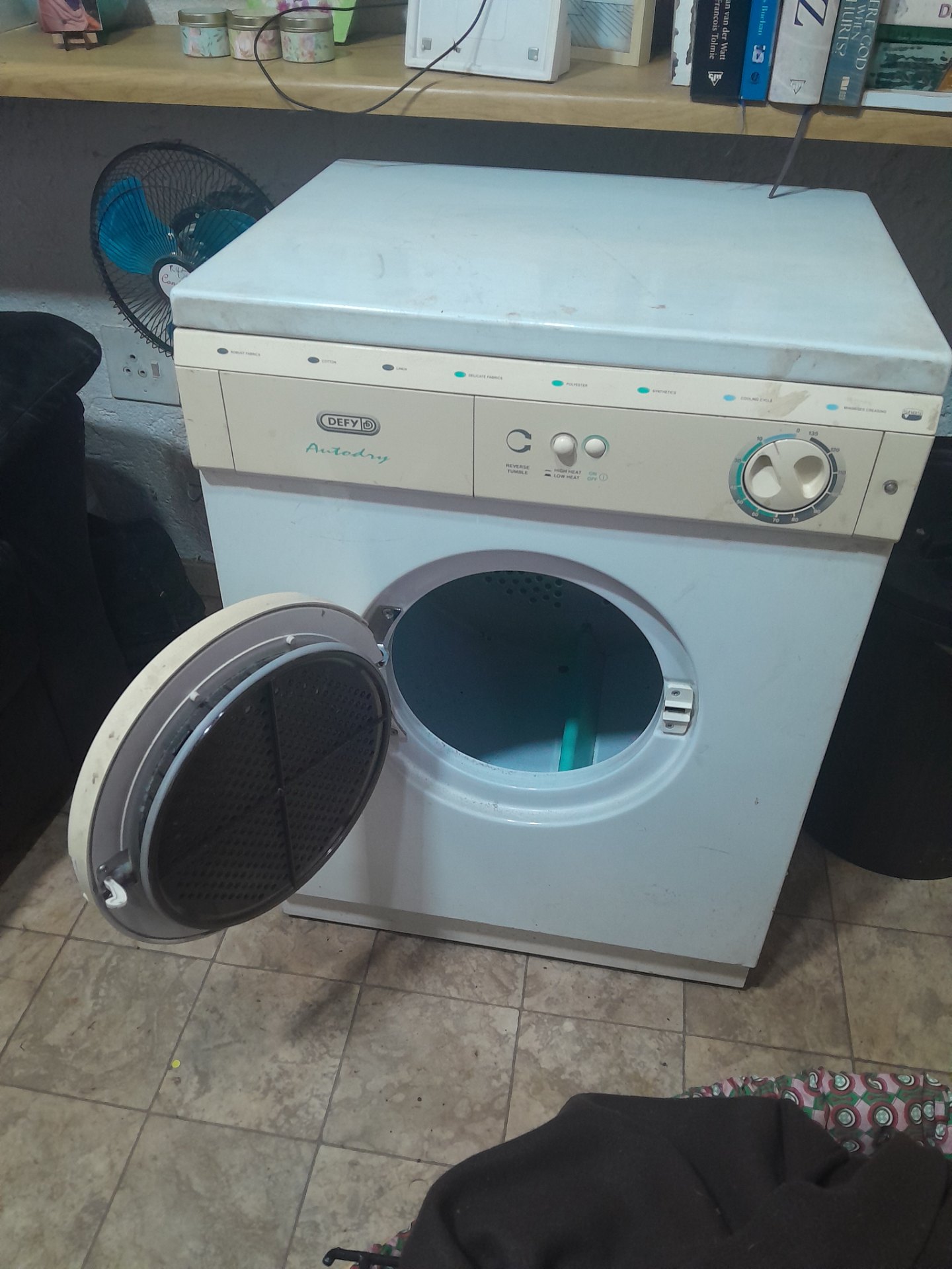 Defy Autodry front‑load tumble dryer — vented, door & drum present, untested