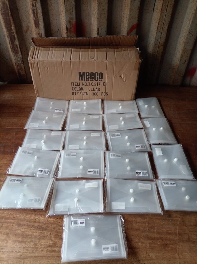 20x Brand New Meeco A6 Clear Button‑Seal Document Envelopes (160 micron) — Sealed Packs