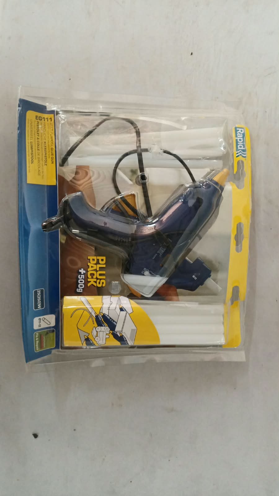 Lot: Rapid EG111 multipurpose hot glue gun kit (opened, tested) + AC Dancing Stars laser light (GD16031)