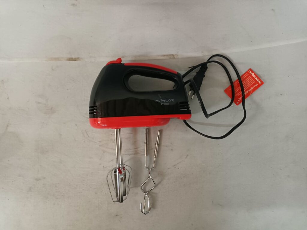 Mellerware Prima Hand Mixer with 2 Beaters + 2 Dough Hooks, Box & Manual – Tested