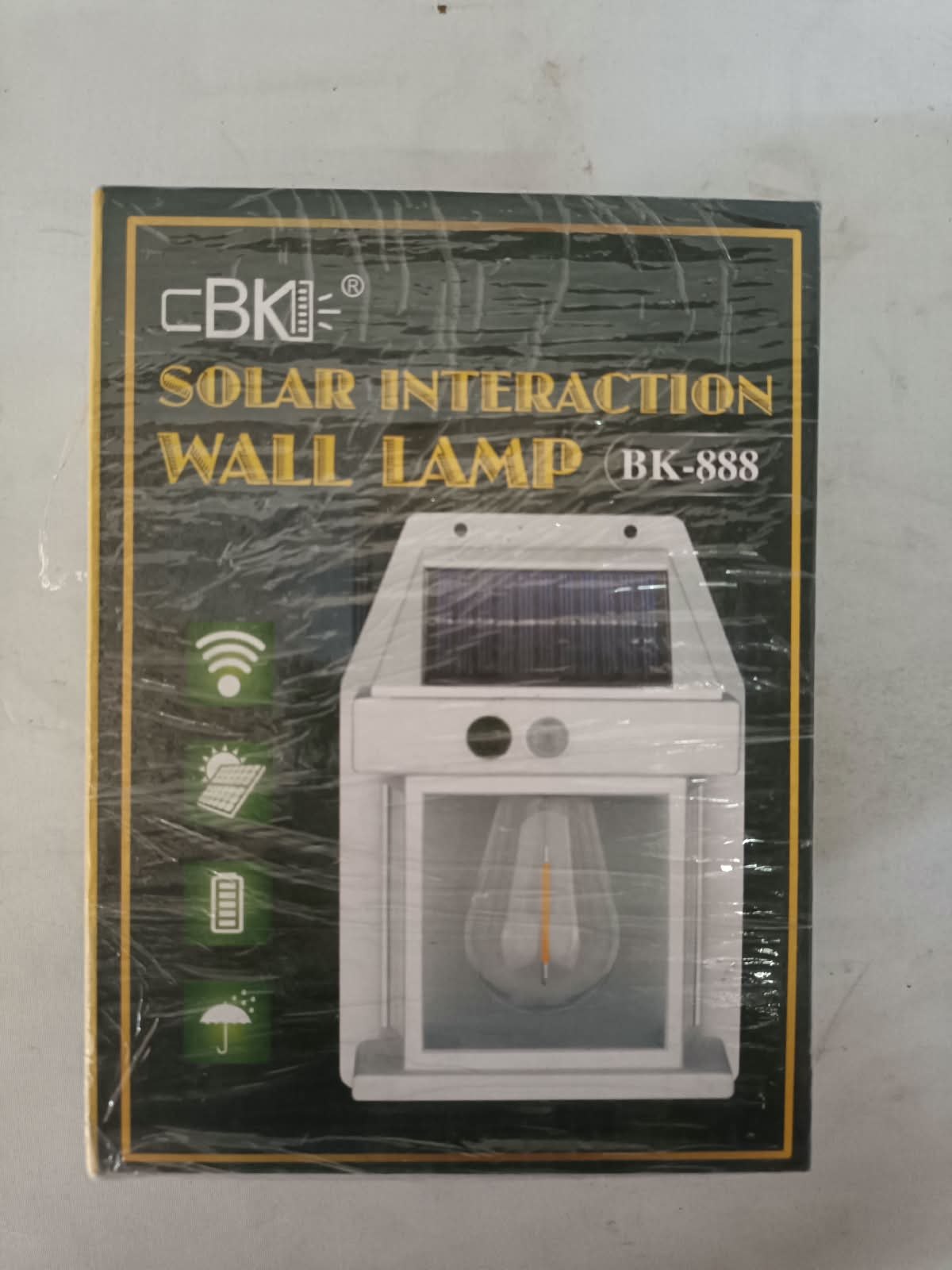 2× CBK BK-888 Solar Interaction Wall Lamps — Factory Sealed (Untested)