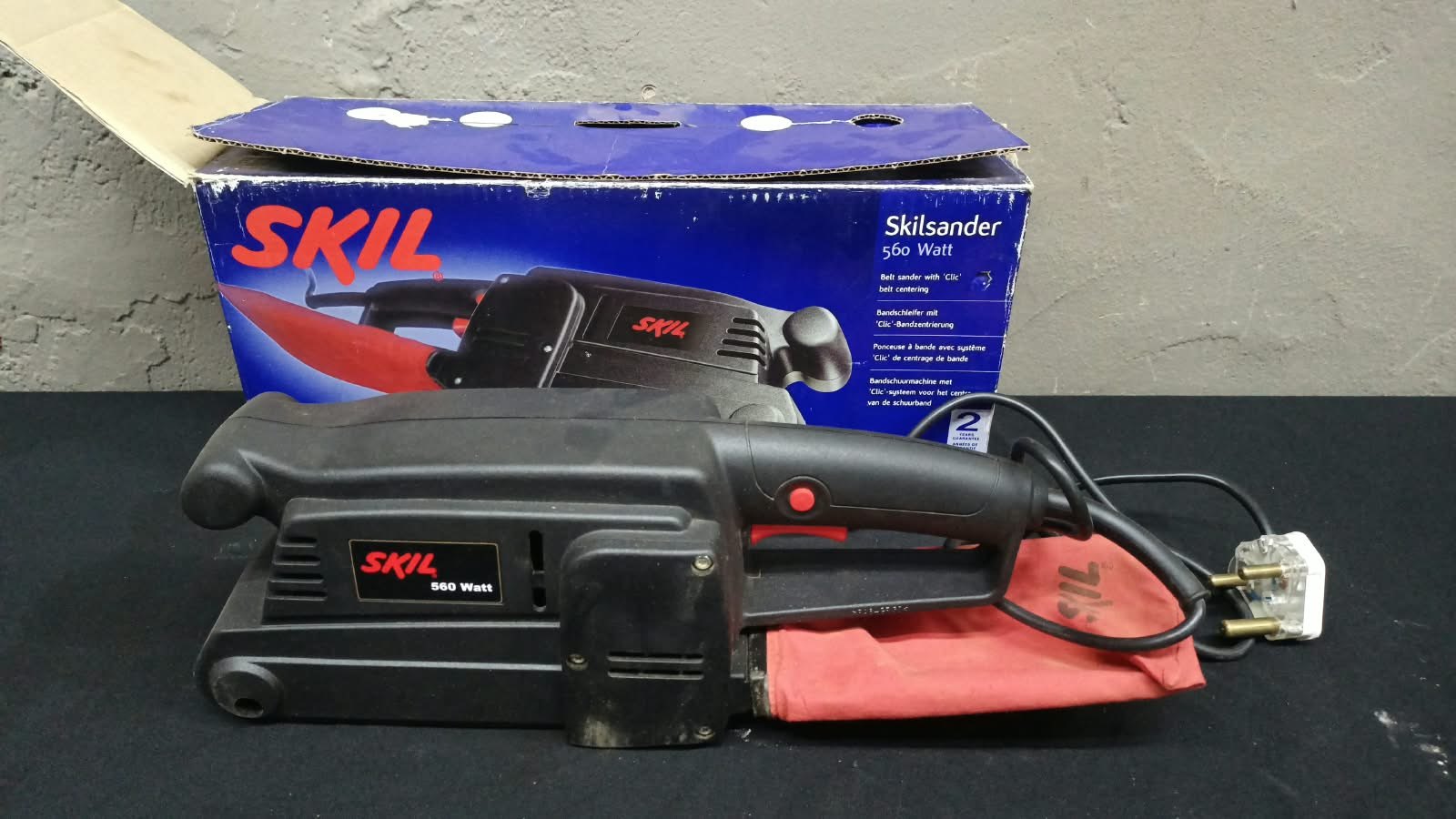 Skil Skilsander 7600 560W Belt Sander — with Dust Bag & Original Box (Used, Working)