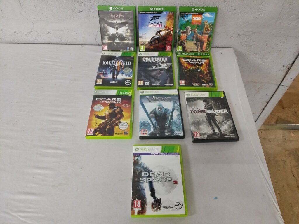 Lot of 10 Mixed Xbox One & Xbox 360 Physical Games — Cases Mostly Sealed (Untested)
