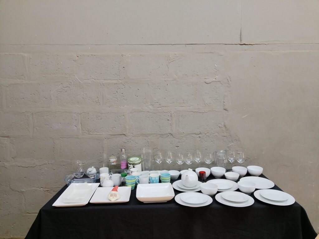 Mixed Lot — Assorted White Dinnerware, Mugs & Glassware (47 pieces)