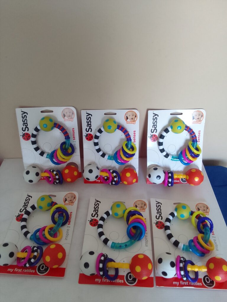 Lot of 6 x Sassy “My First Rattles” — Brand New, Sealed
