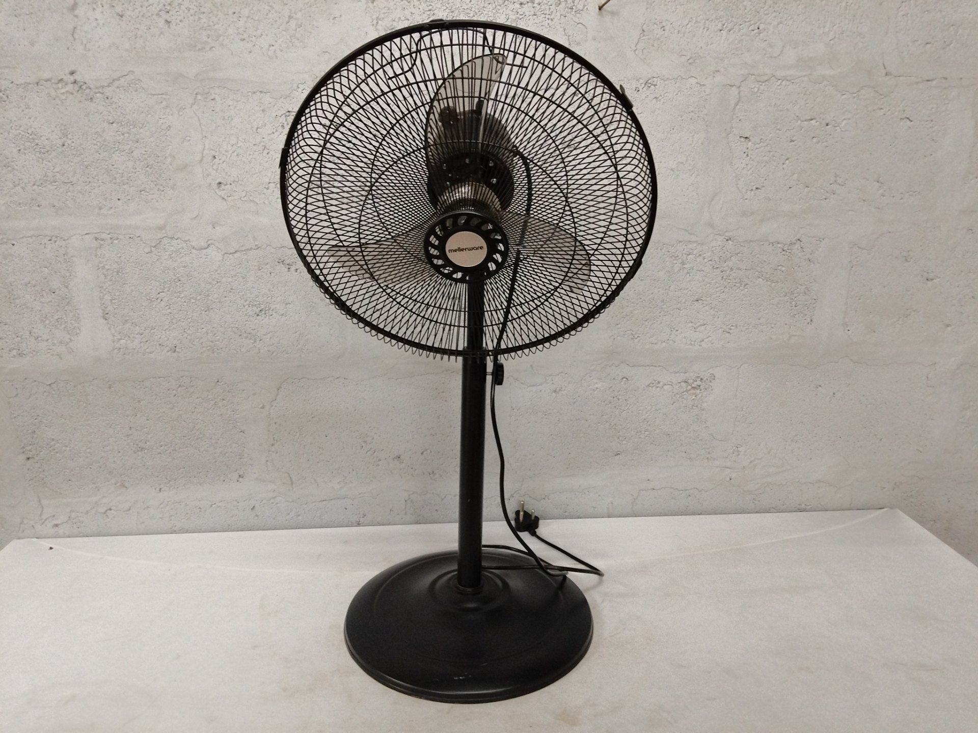 Mellerware Pedestal Standing Fan — 95cm, tested working, used with cosmetic wear
