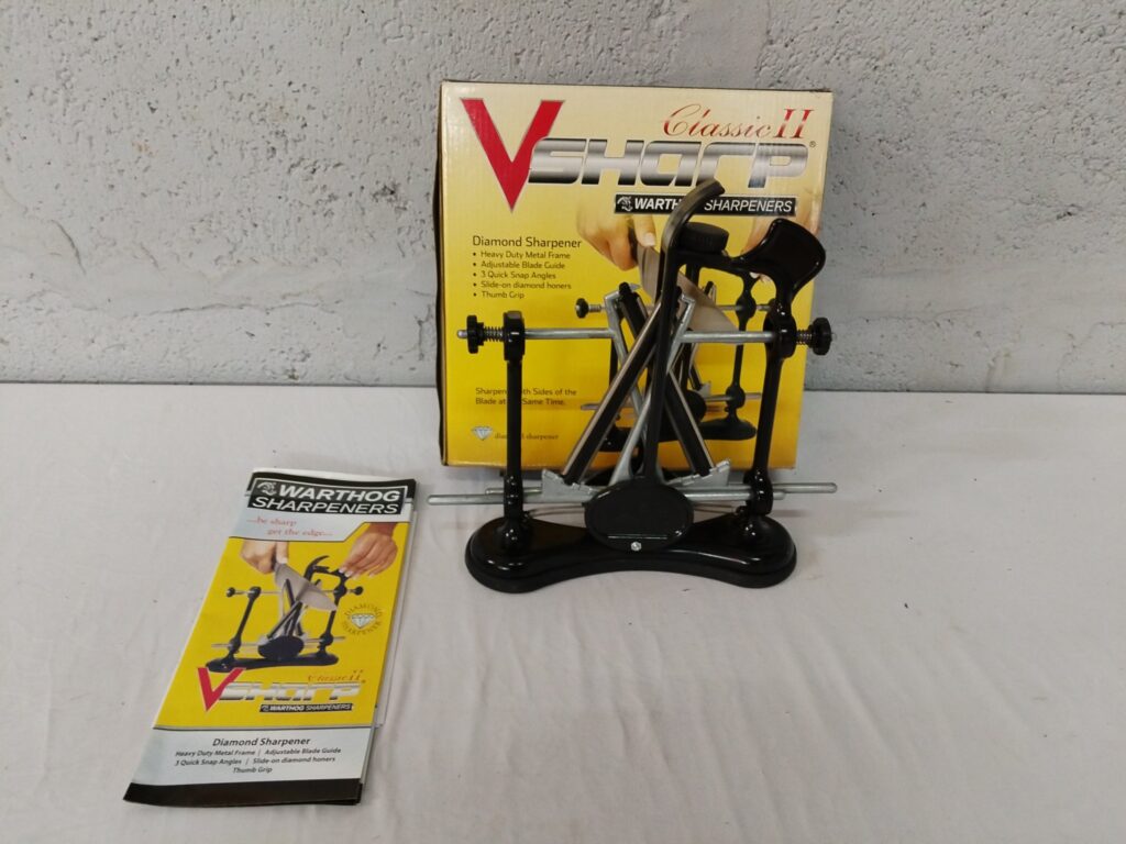 V-Sharp Classic II (Warthog) Diamond Knife Sharpener — boxed with manual & diamond hones