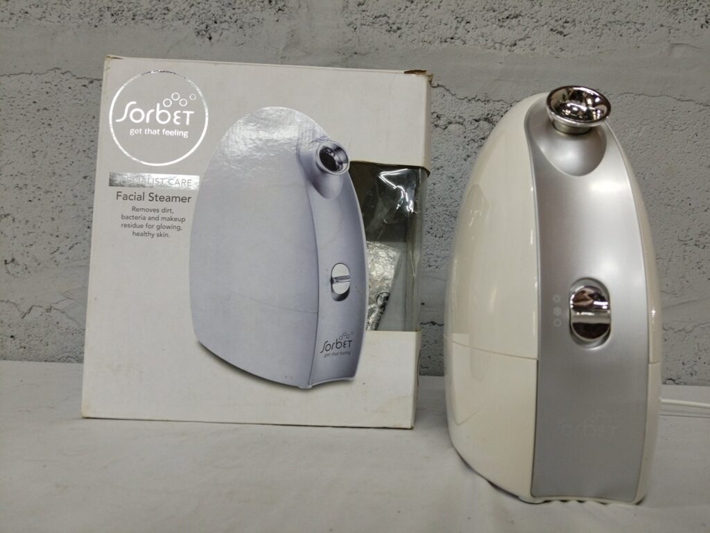 Sorbet NV8388 Facial Steamer — tested working, original box, visible cosmetic wear