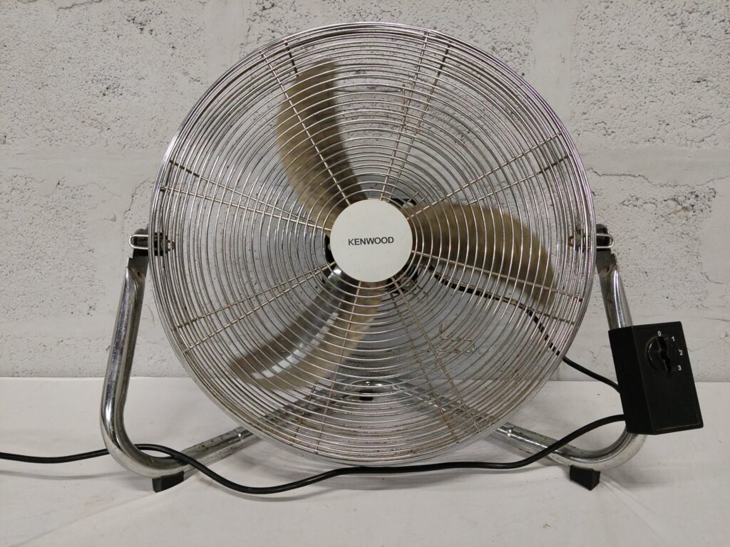 Kenwood IF450 metal floor fan with external speed control (tested working)
