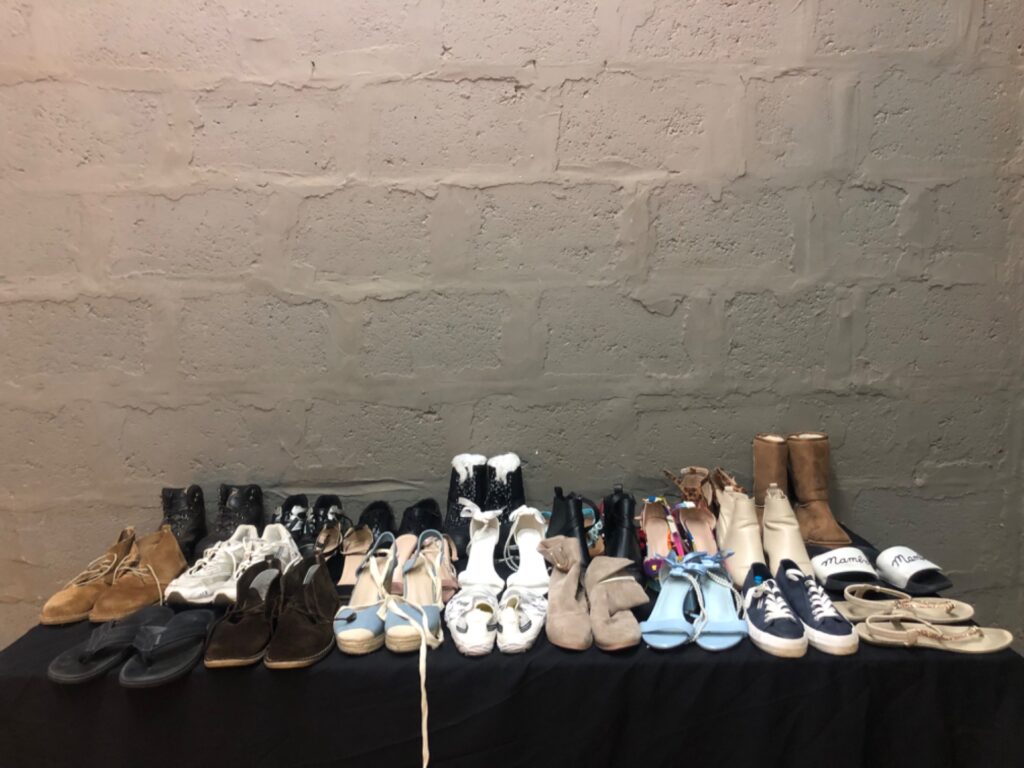 Lot of 25 Women’s Used Shoes — Mixed Styles (boots, sneakers, heels, sandals) mostly US 8 / EU 39
