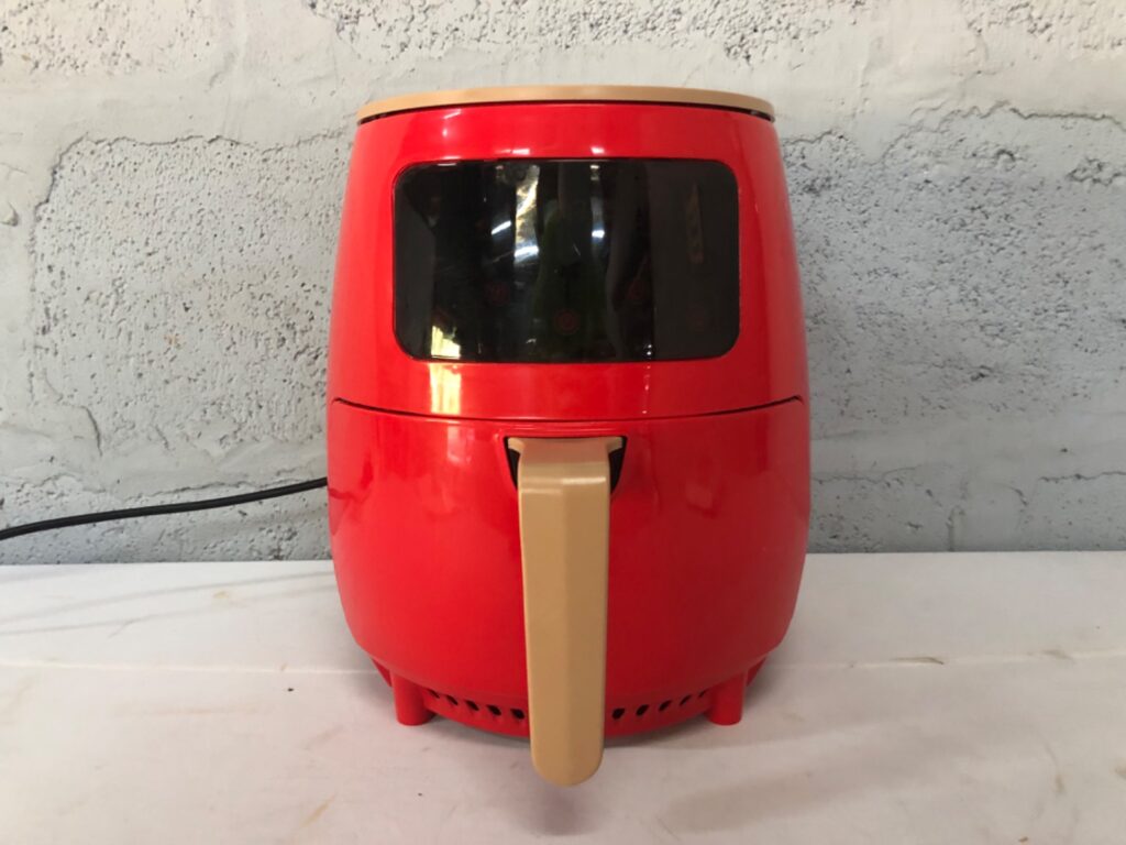 Red ISTAR‑ST Countertop Air Fryer – compact, basket + drawer, tested working