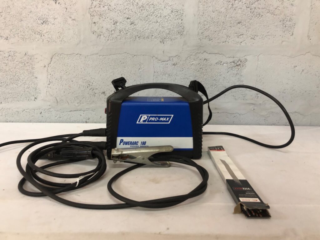 Pro-Max Powerarc 160 inverter arc welder with cables, clamps & Afrox 3.15mm electrodes (working)