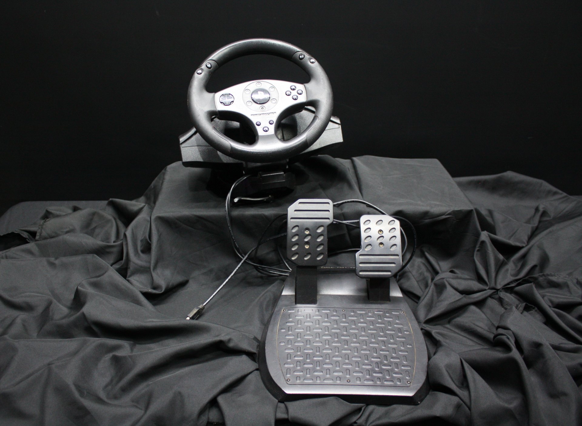 Thrustmaster PlayStation‑branded USB Racing Wheel with Pedals — Used, Untested