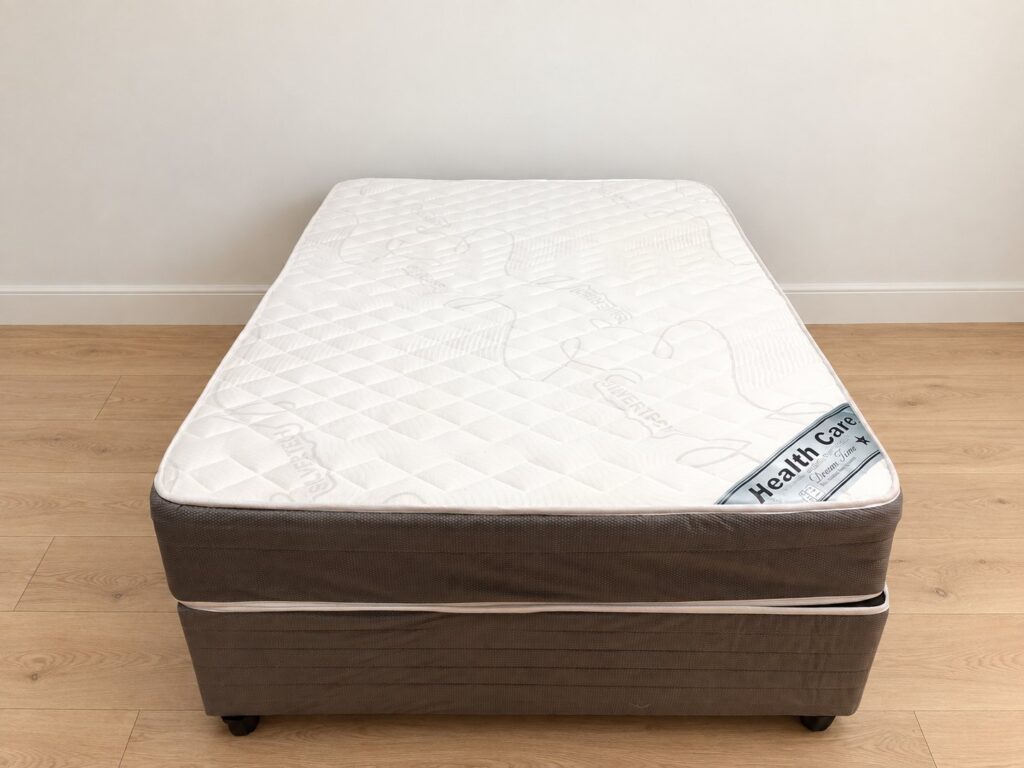 Double Health Care “Dream Time” Bonnel Spring Mattress + Divan Base – Good used condition