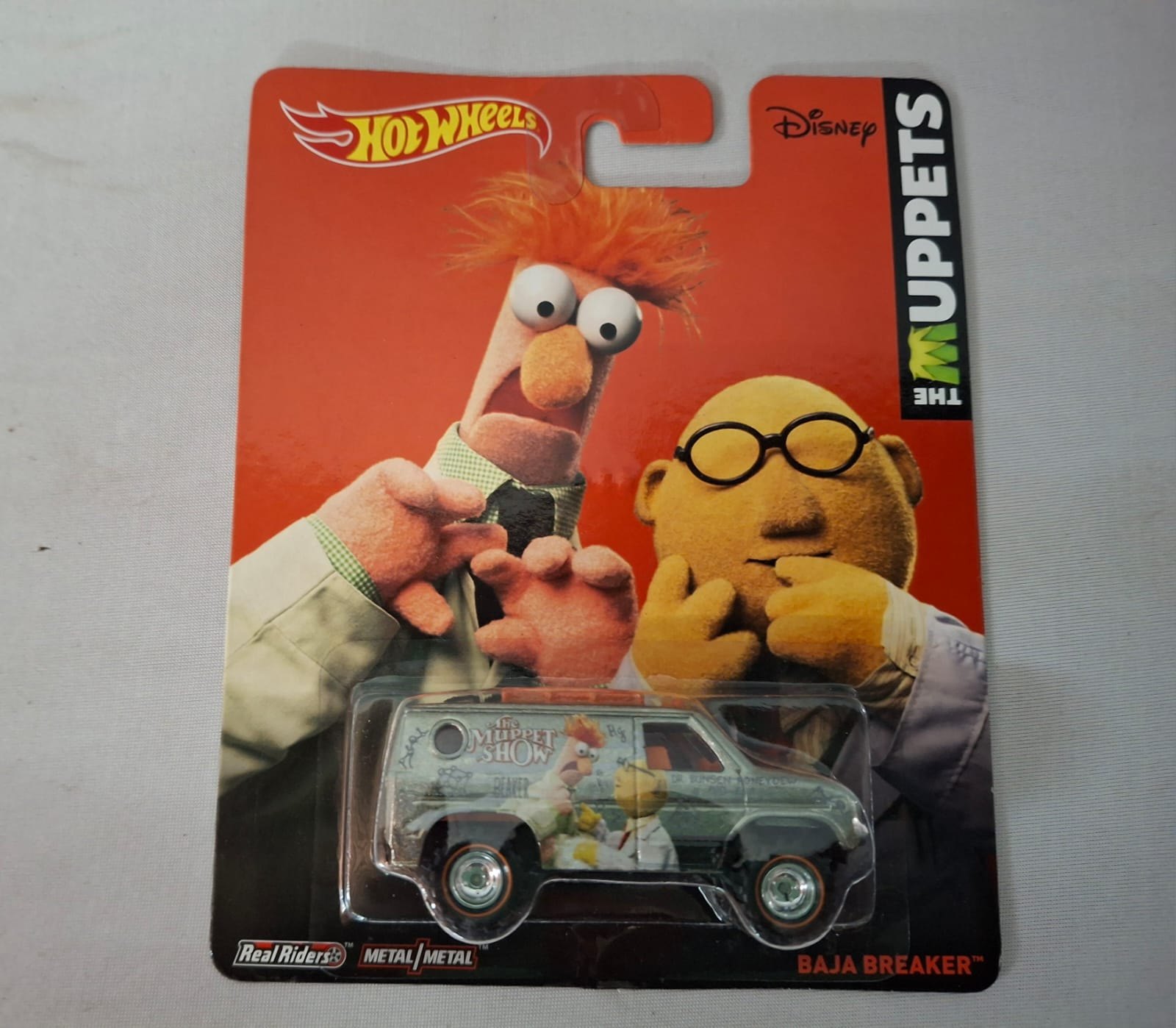 Hot Wheels Baja Breaker — The Muppets (carded, sealed) Real Riders Metal/Metal