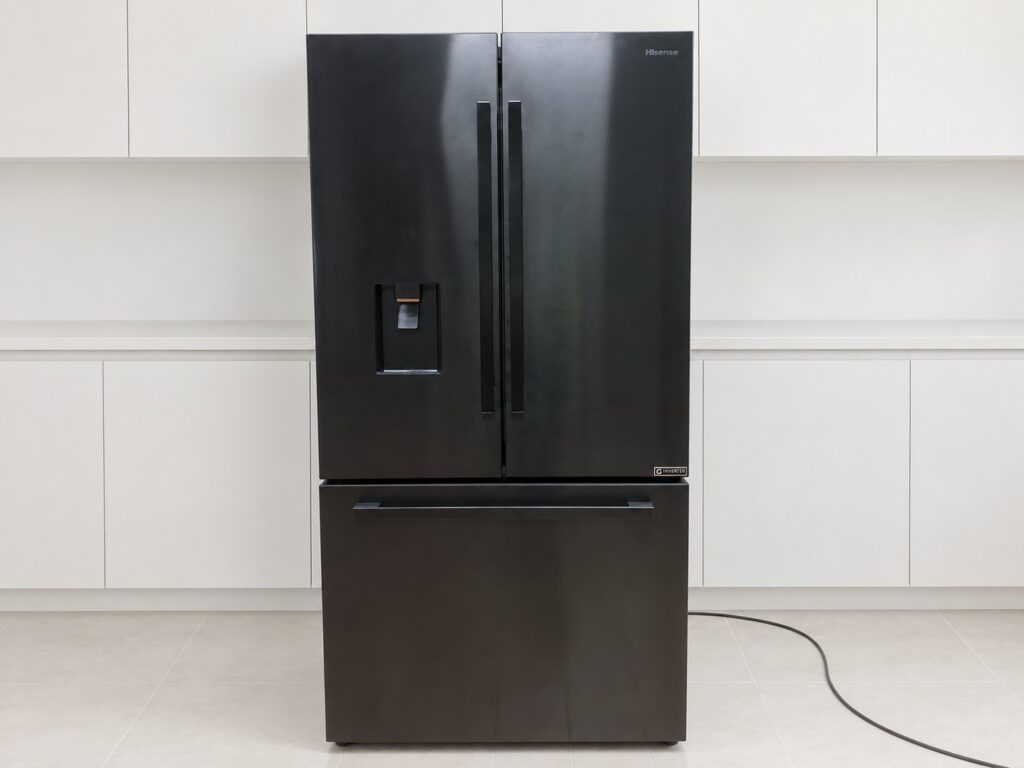 Hisense 575L Black French‑Door Refrigerator H760FSB‑WD — Inverter, LED Controls, Water Dispenser