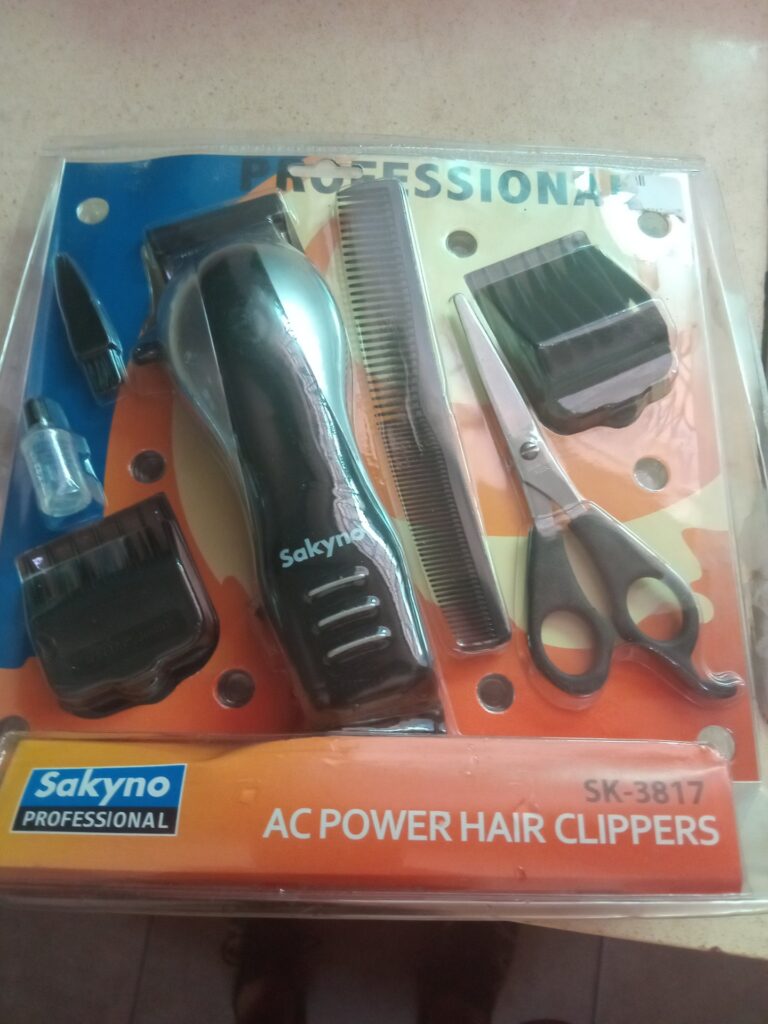 Sakyno SK-3817 AC Power Hair Clippers – Sealed Complete Grooming Kit