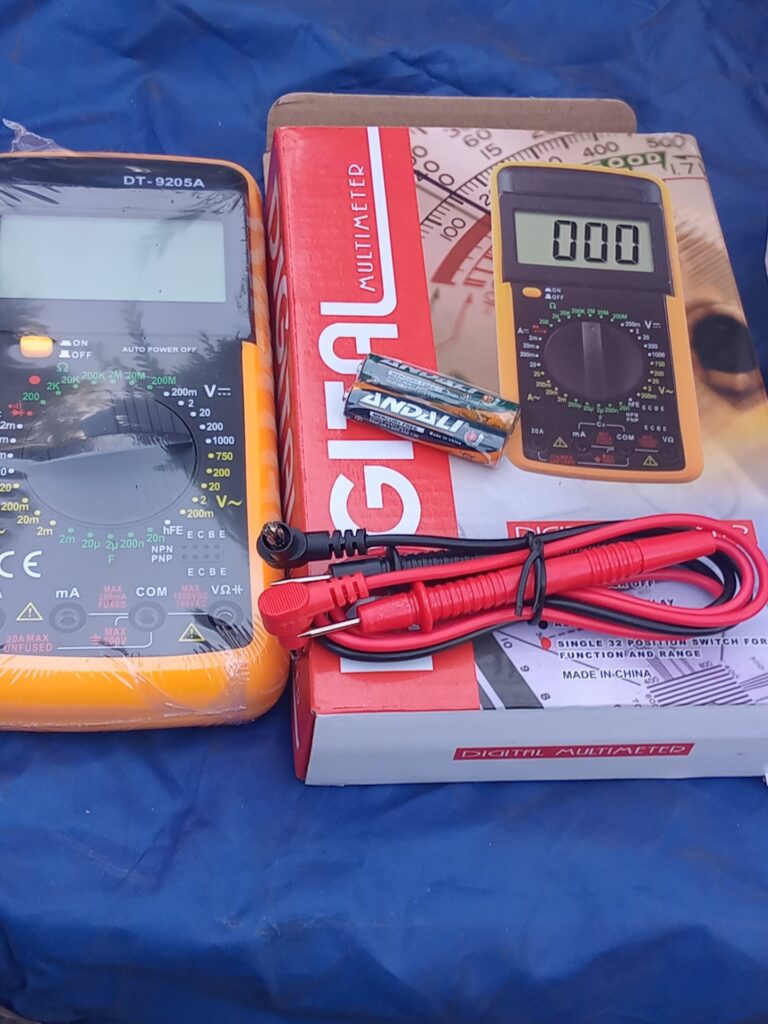 Boxed DT-9205A Digital Handheld Multimeter — Tested Working, Includes Leads & Batteries