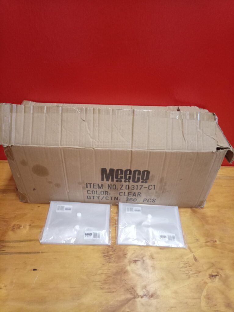 Meeco A6 Clear Plastic Wallets — Bulk carton (packs sealed) | ZQ317-C1 (carton printed 360 pcs)