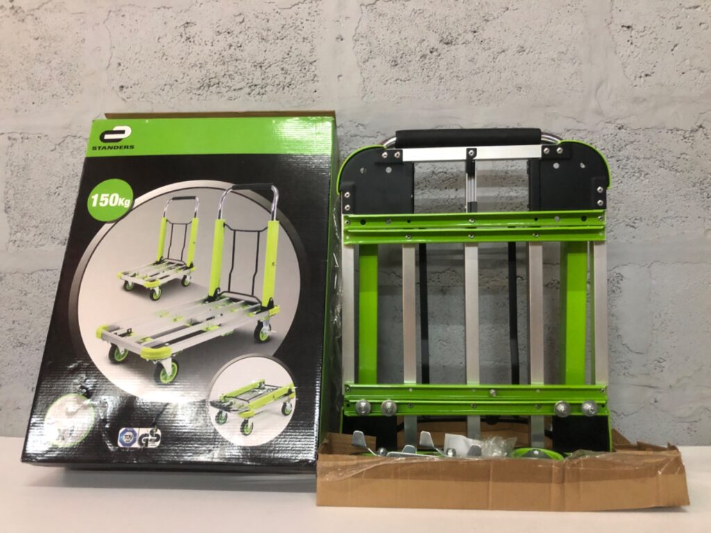 STANDERS Foldable Platform Handtruck 150kg — Box Opened Unused, Complete Wheel Kit