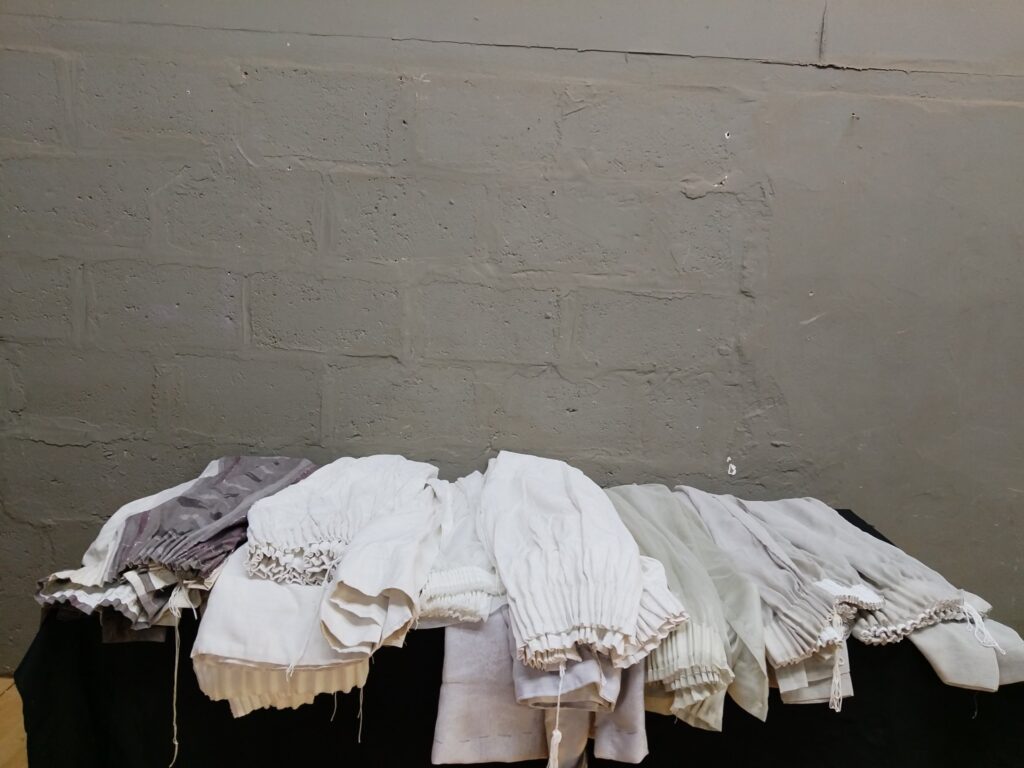 Mixed Lot: 10 Assorted Curtain & Sheer Panels — Neutral Colours, Pleated Headings, Used