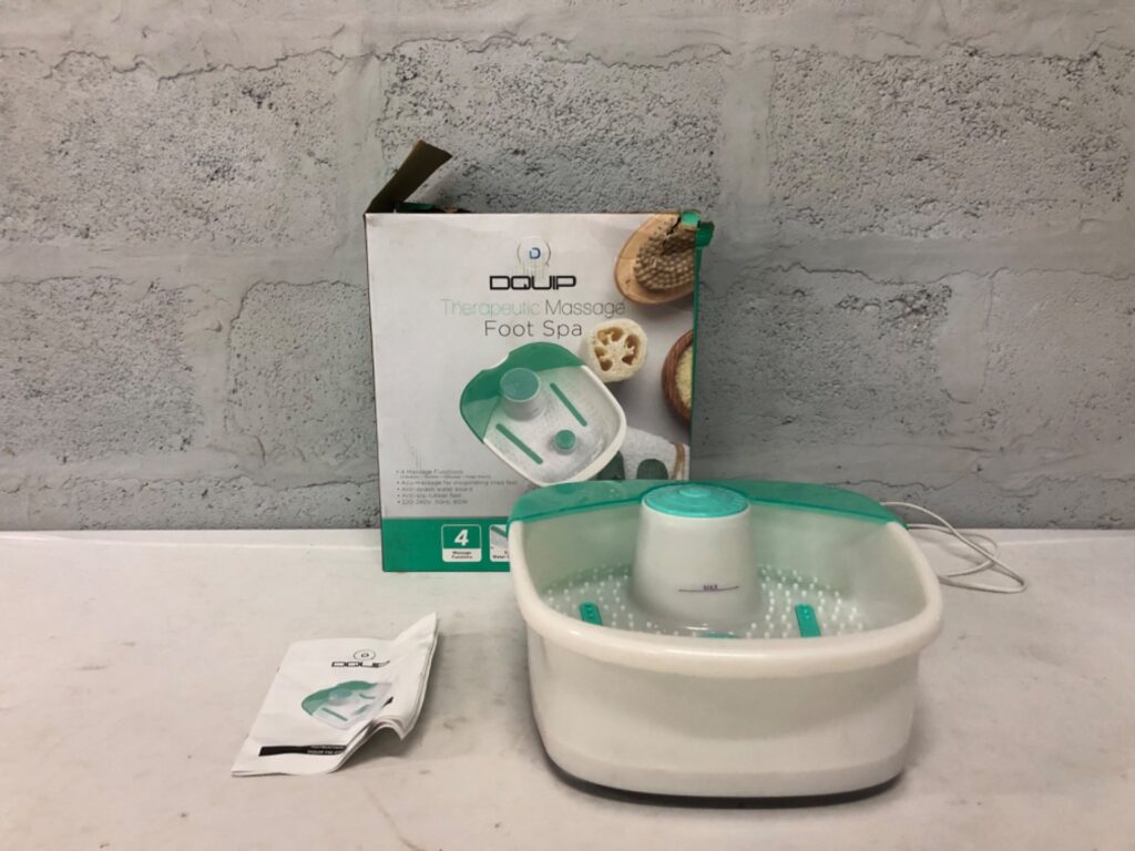 DQUIP FM-606 Therapeutic Massage Foot Spa – Tested & Complete with Manual (Box Torn)